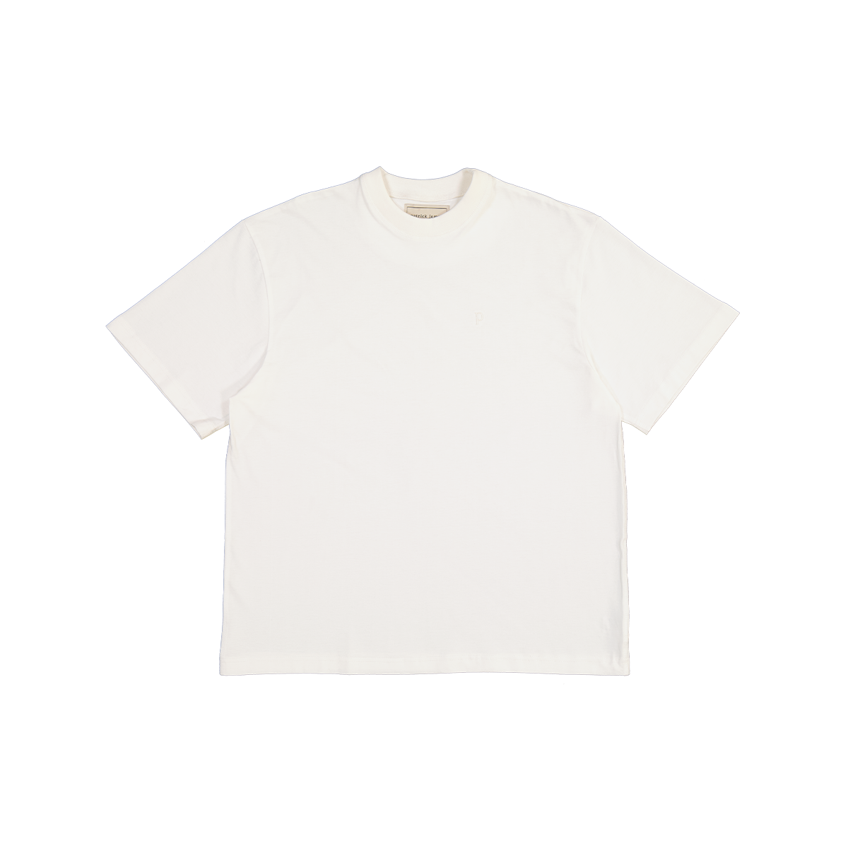 The Patrick Initial Tee – Natural White